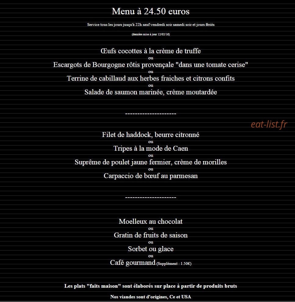 Le Carlotta — carte page 2