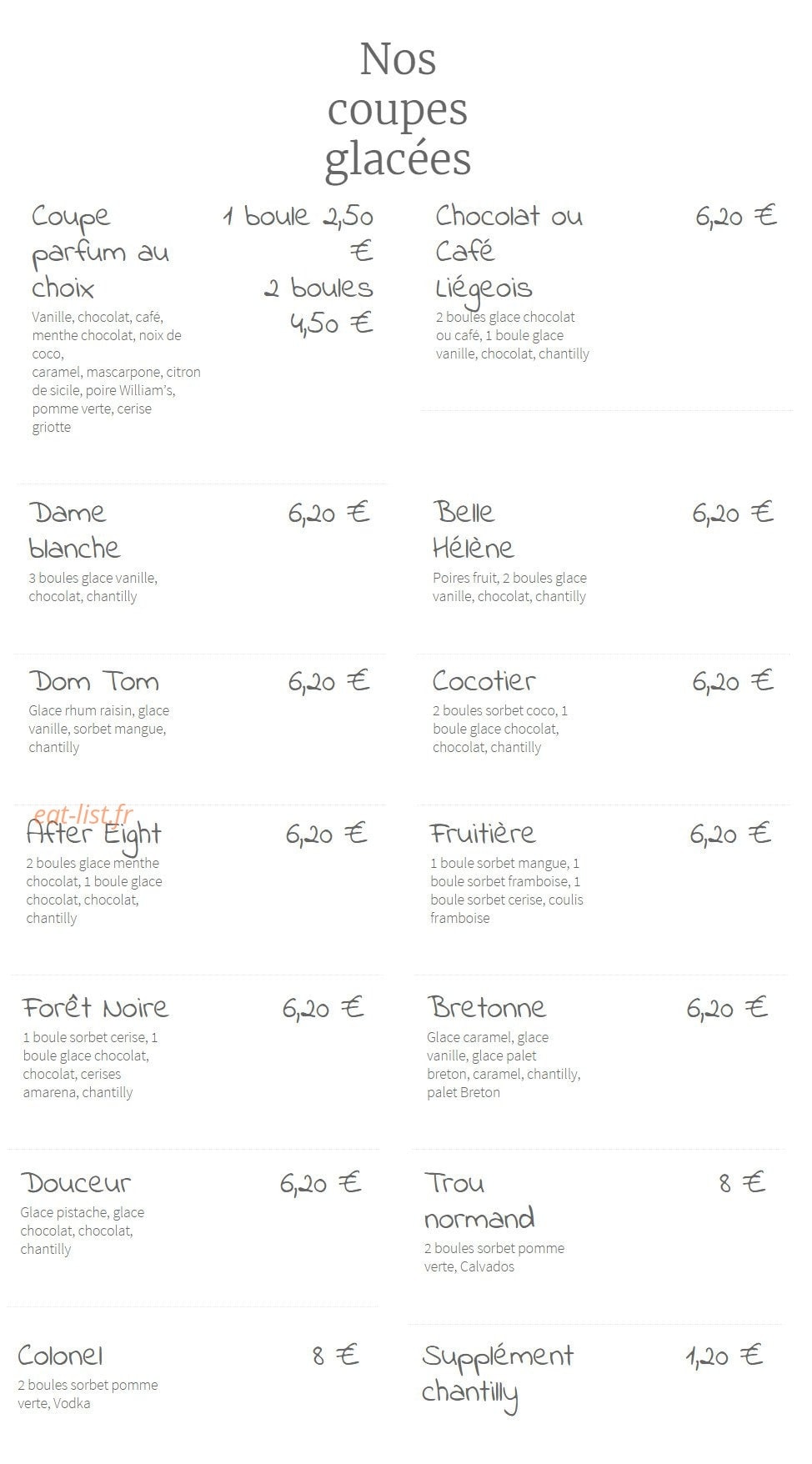 Le Grenier à Crêpes — carte page 7