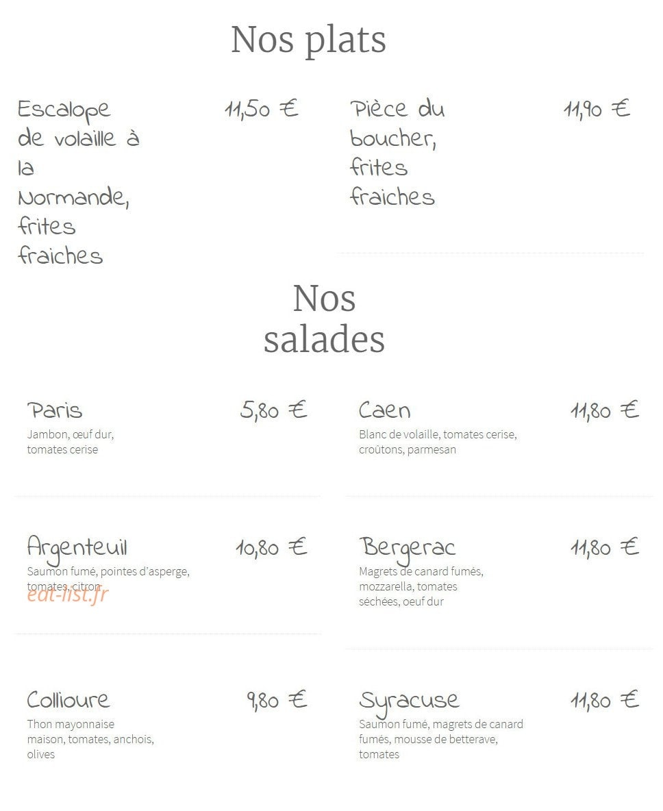 Le Grenier à Crêpes — carte page 4