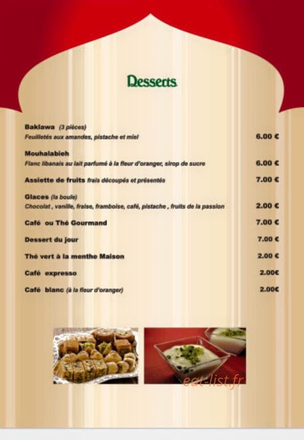 Le Libanais — carte page 6