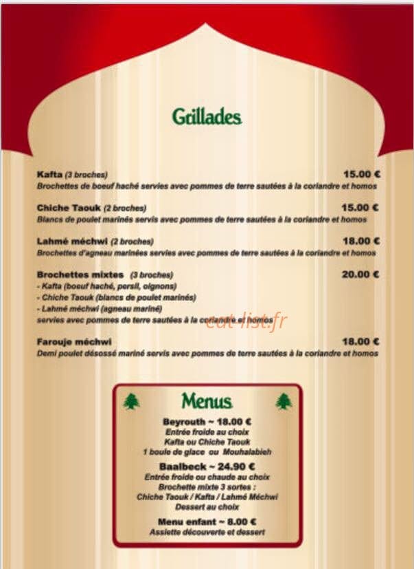 Le Libanais — carte page 5