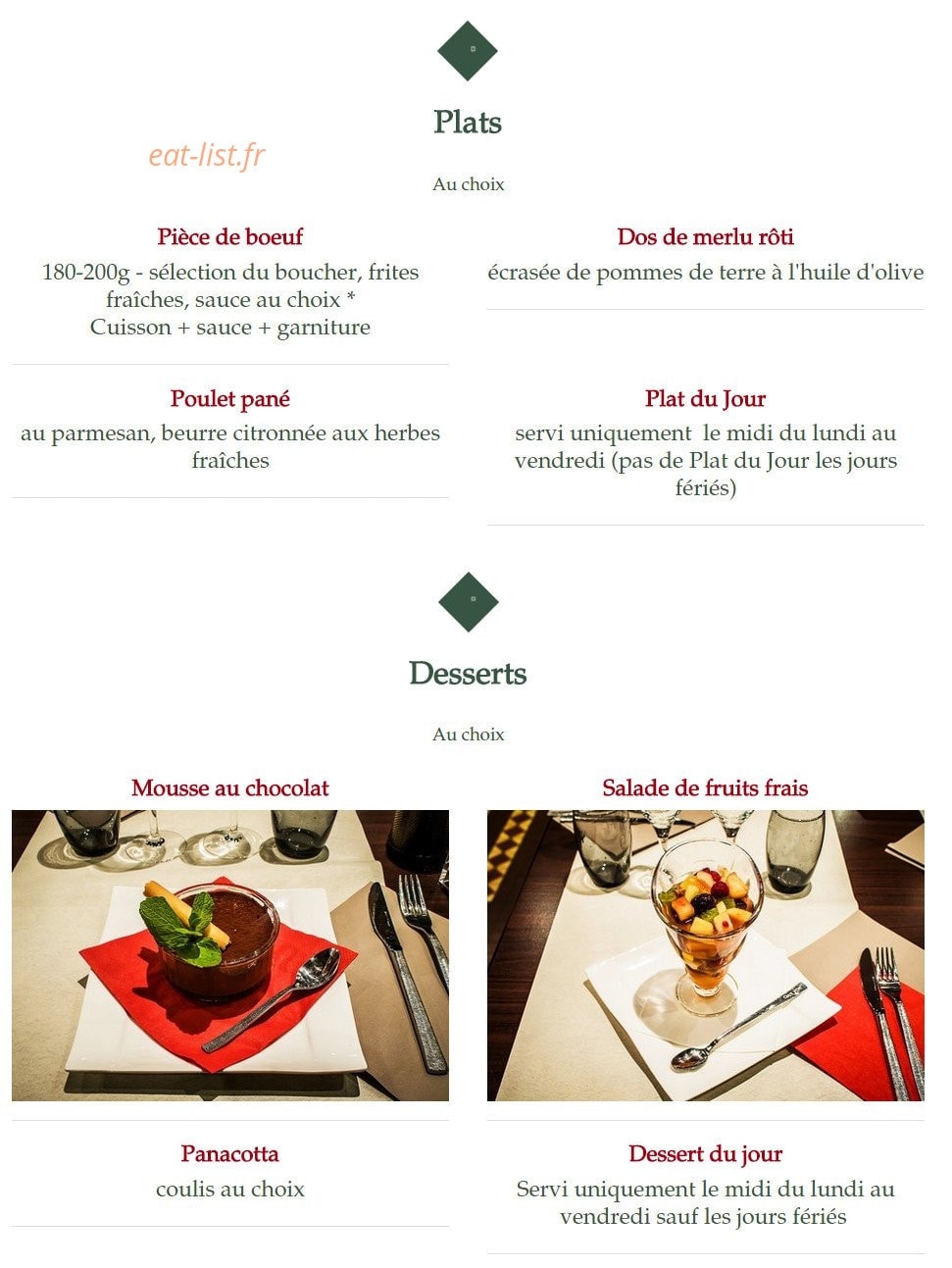 Le Napoli — carte page 2