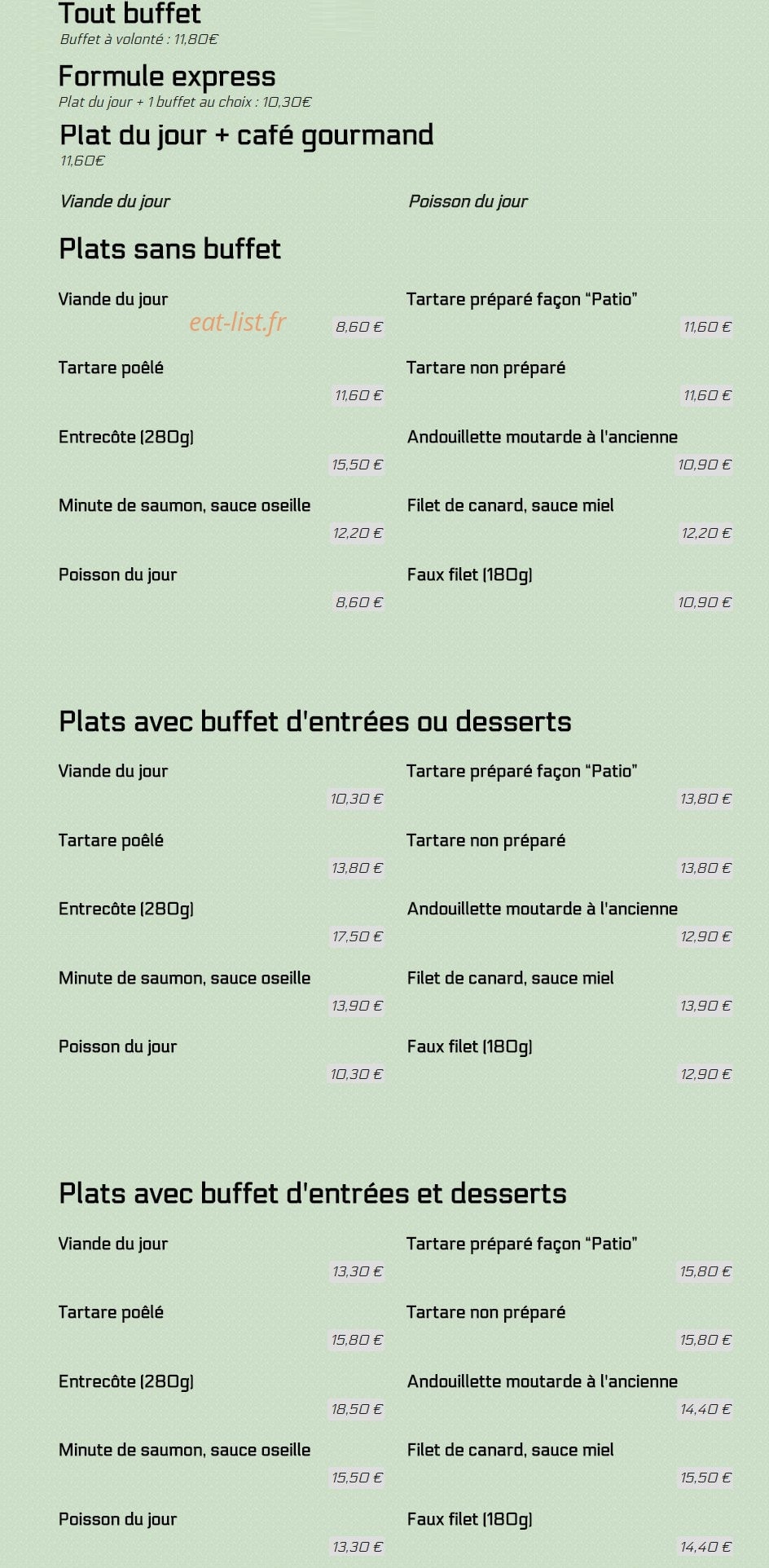 Le Patio Caen — carte page 3