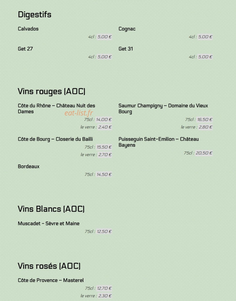 Le Patio Caen — carte page 6