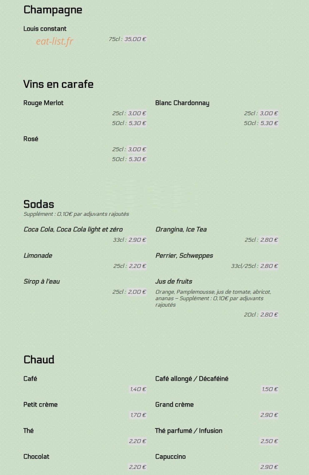 Le Patio Caen — carte page 7