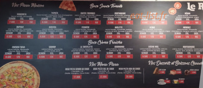Le Resto — carte page 1