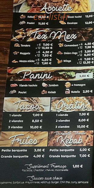 Le Resto — carte page 2