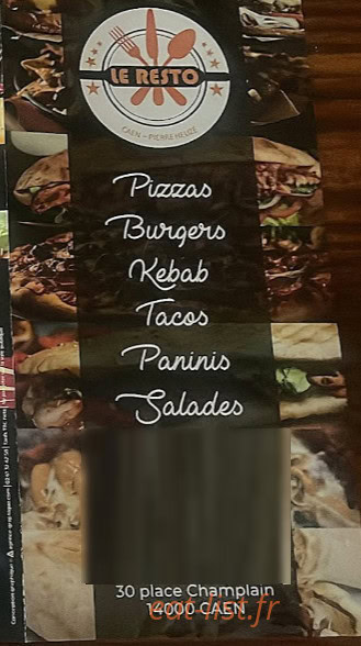Le Resto — carte page 1