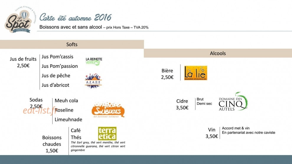 Le Spot — carte page 14
