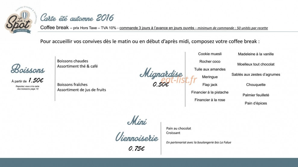 Le Spot — carte page 10