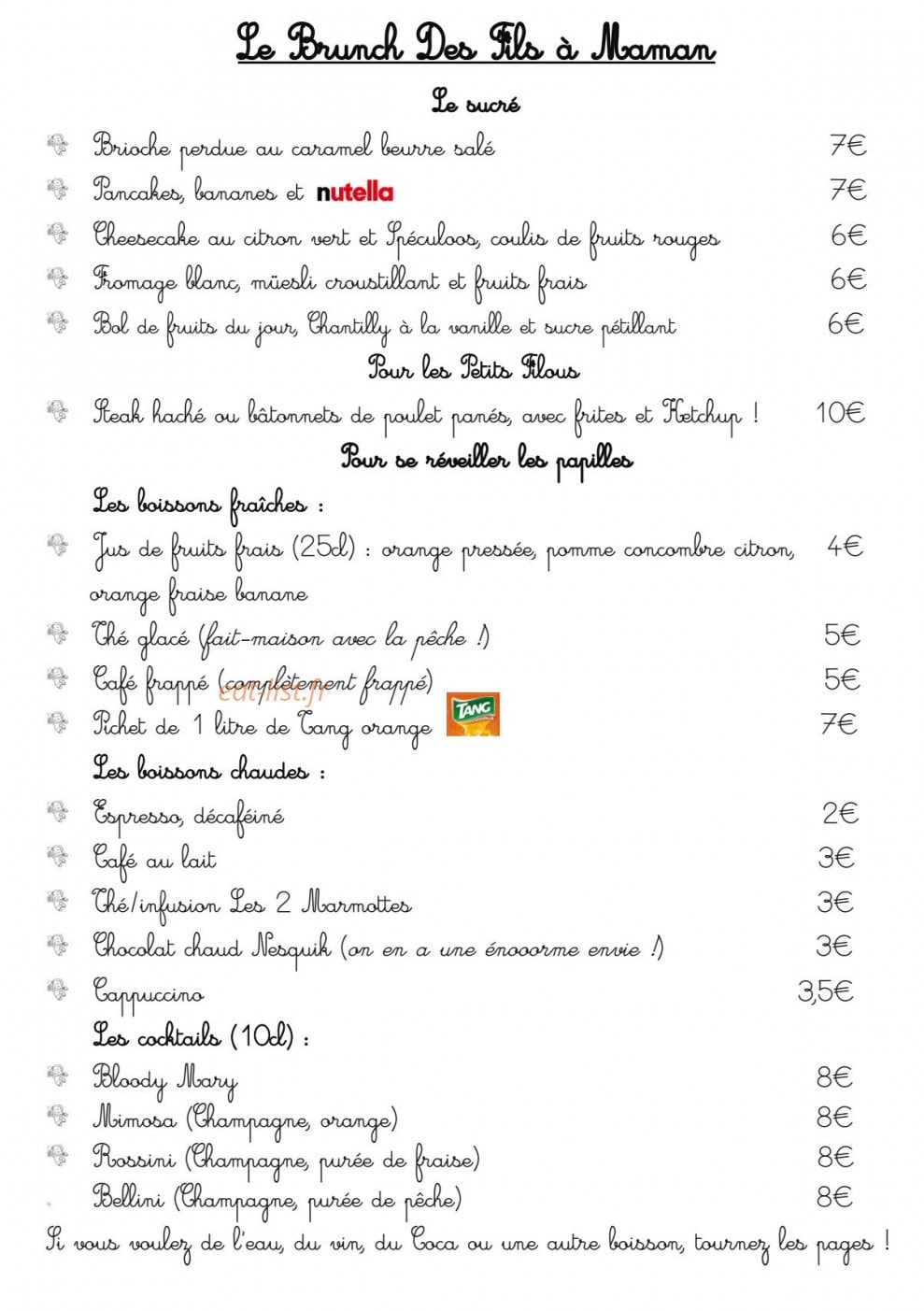Les Fils à Maman — carte page 11