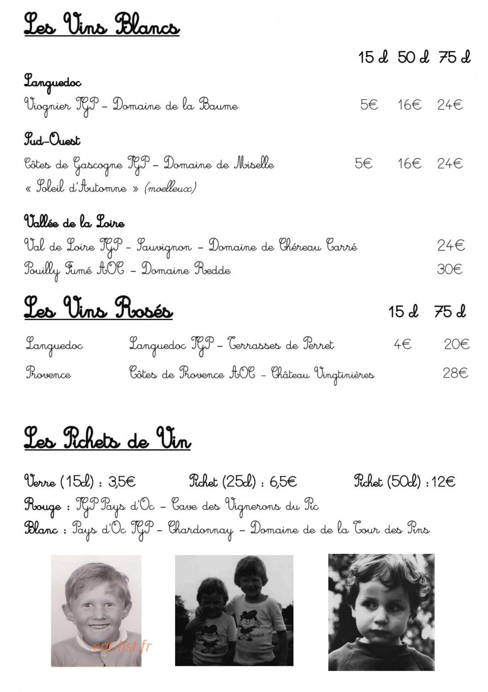 Les Fils à Maman — carte page 16