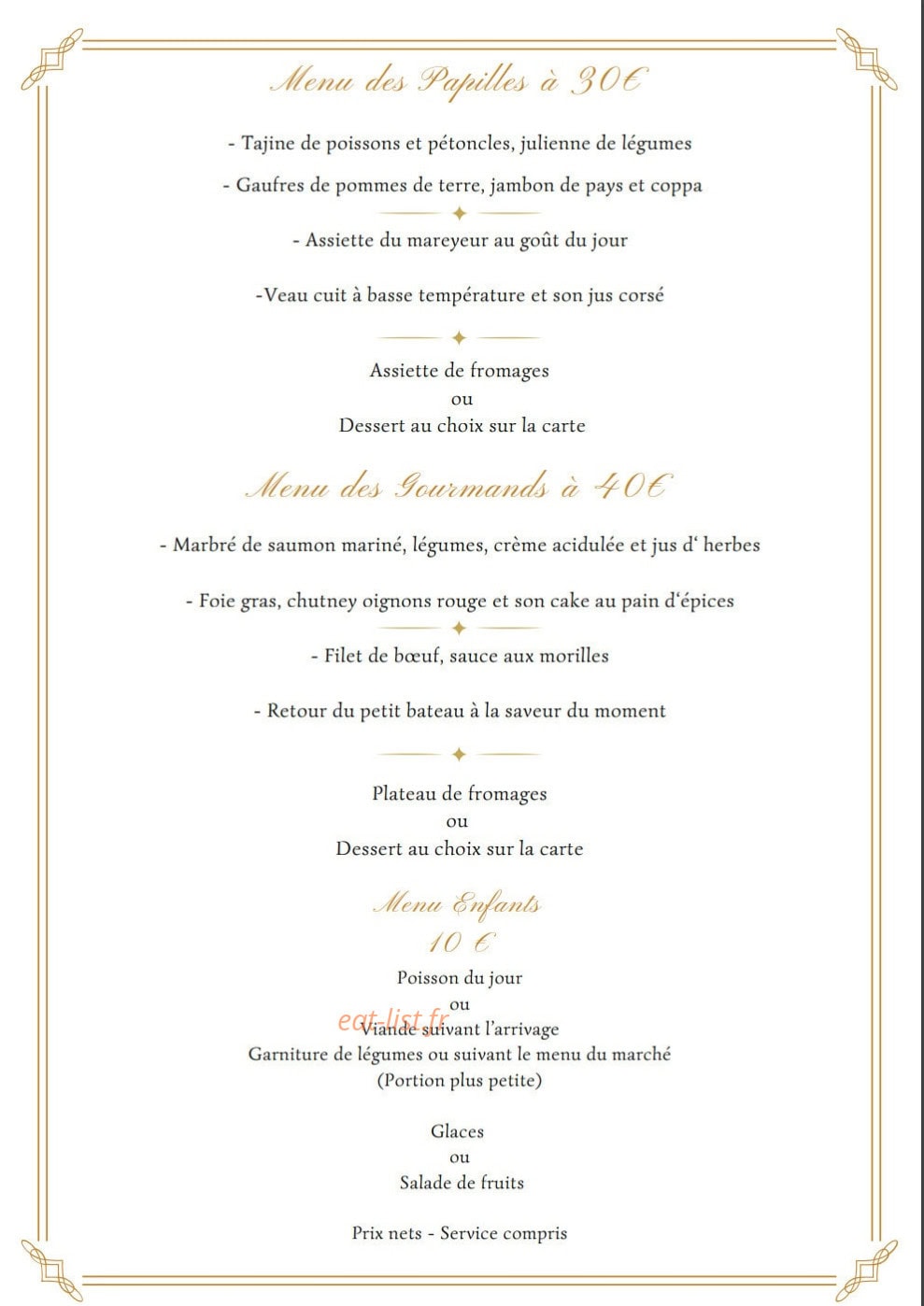 Les Papilles — carte page 3