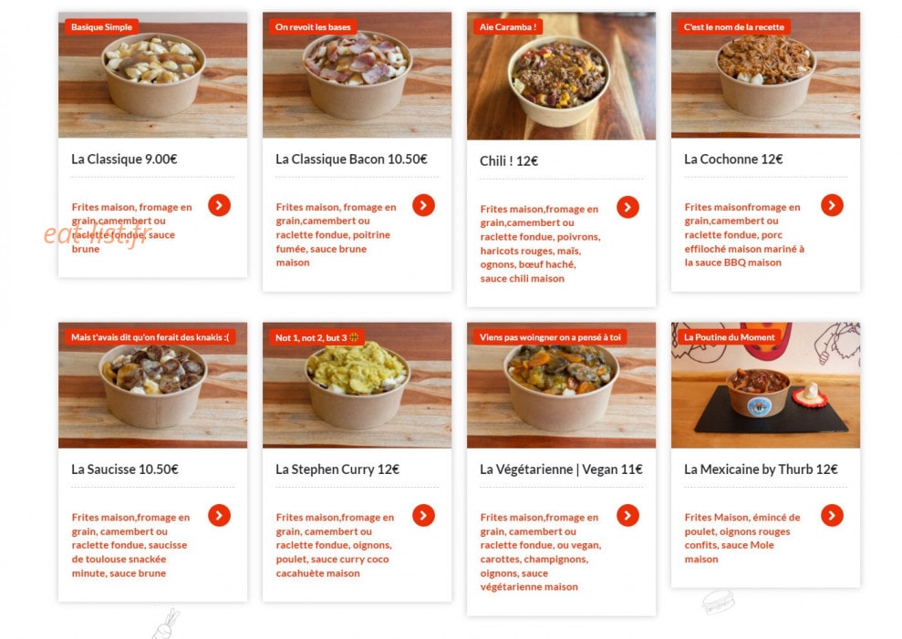 Les Poutineurs — carte page 1