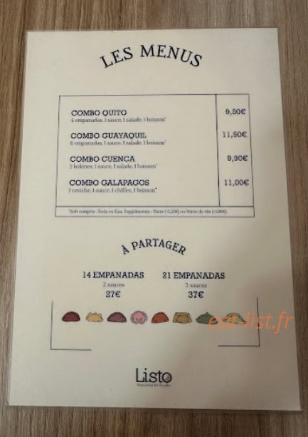 Listo — carte page 2