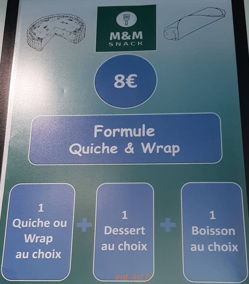 M&M Snack — carte page 1