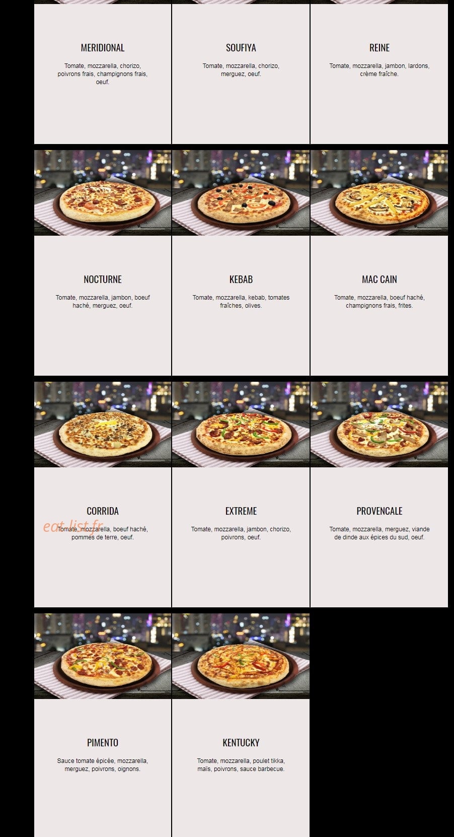 Manger la Nuit — carte page 3