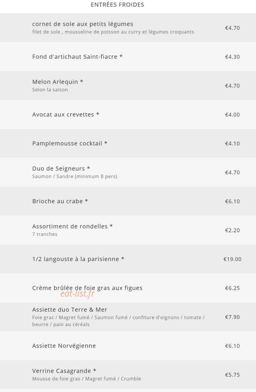 Md traiteur — carte page 1