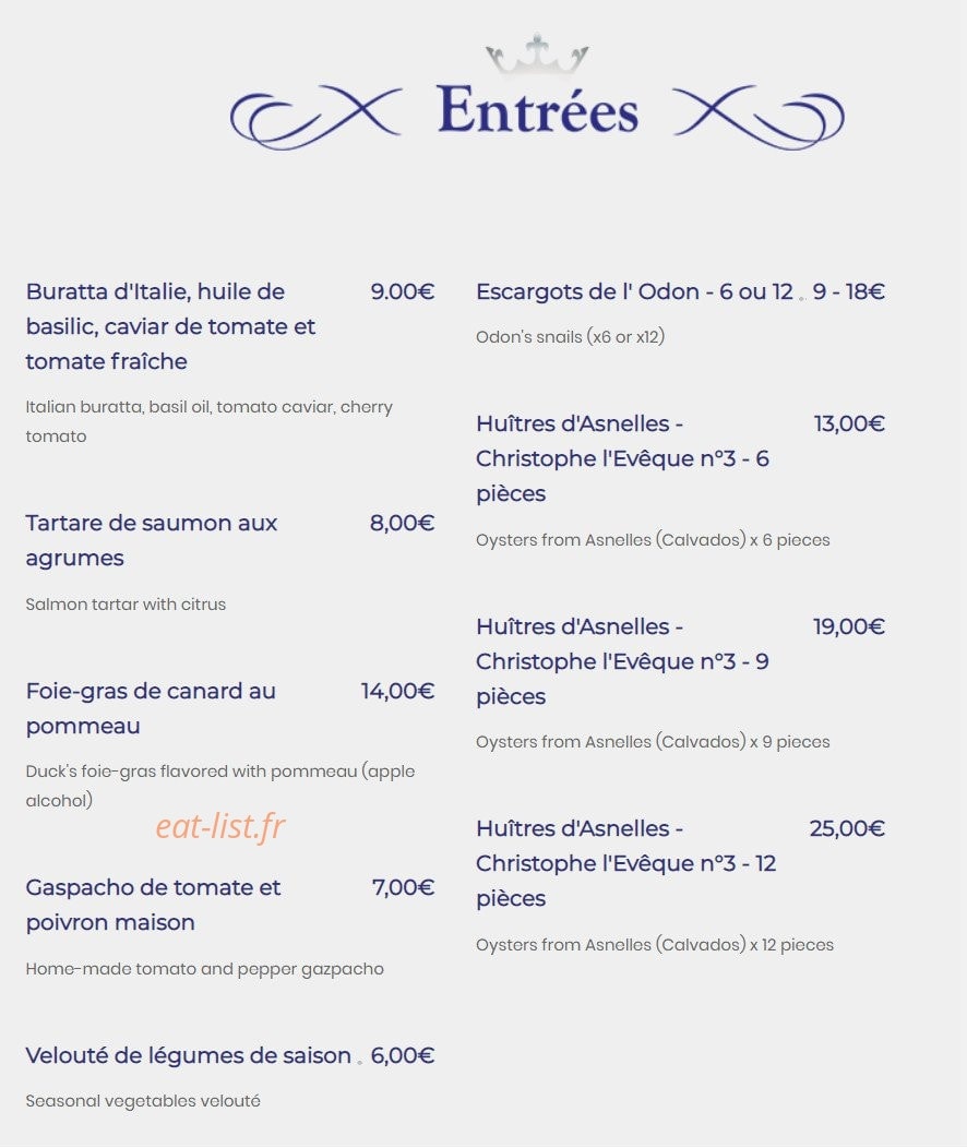 Monsieur Louis — carte page 1