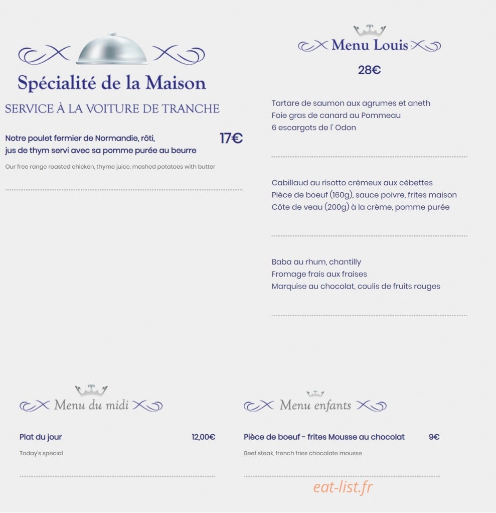 Monsieur Louis — carte page 4