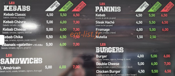 Neta Food — carte page 1