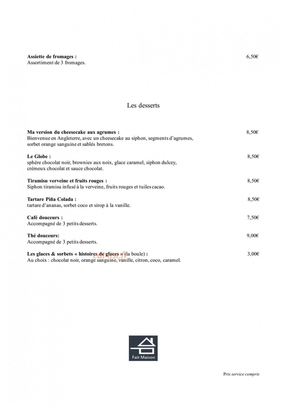 Ô Globe — carte page 2