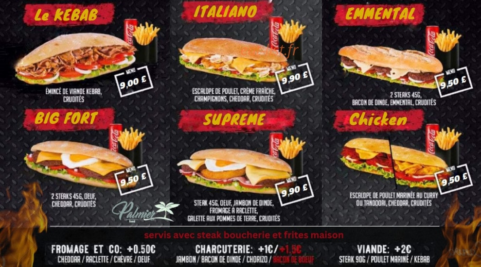 Palmier Food — carte page 3