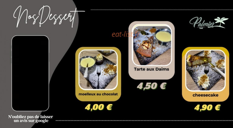 Palmier Food — carte page 6