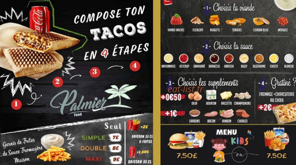 Palmier Food — carte page 5