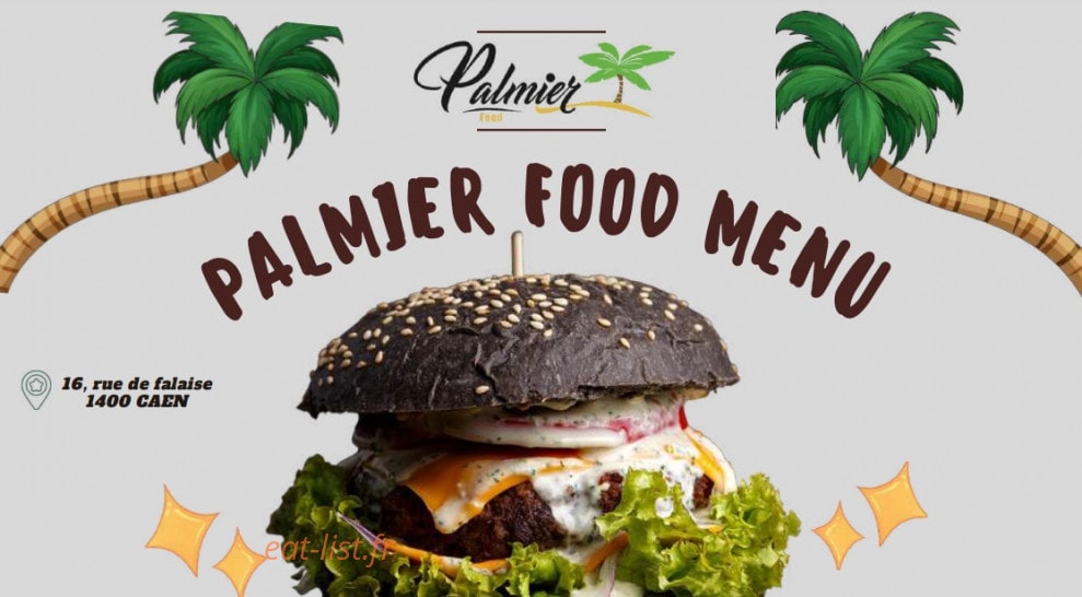 Palmier Food — carte page 1