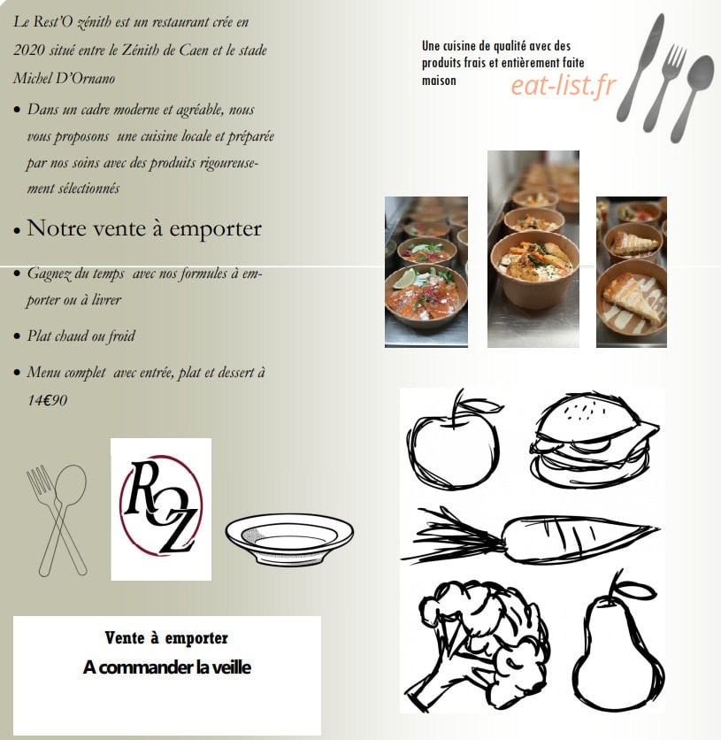 Rest'O Zénith — carte page 8