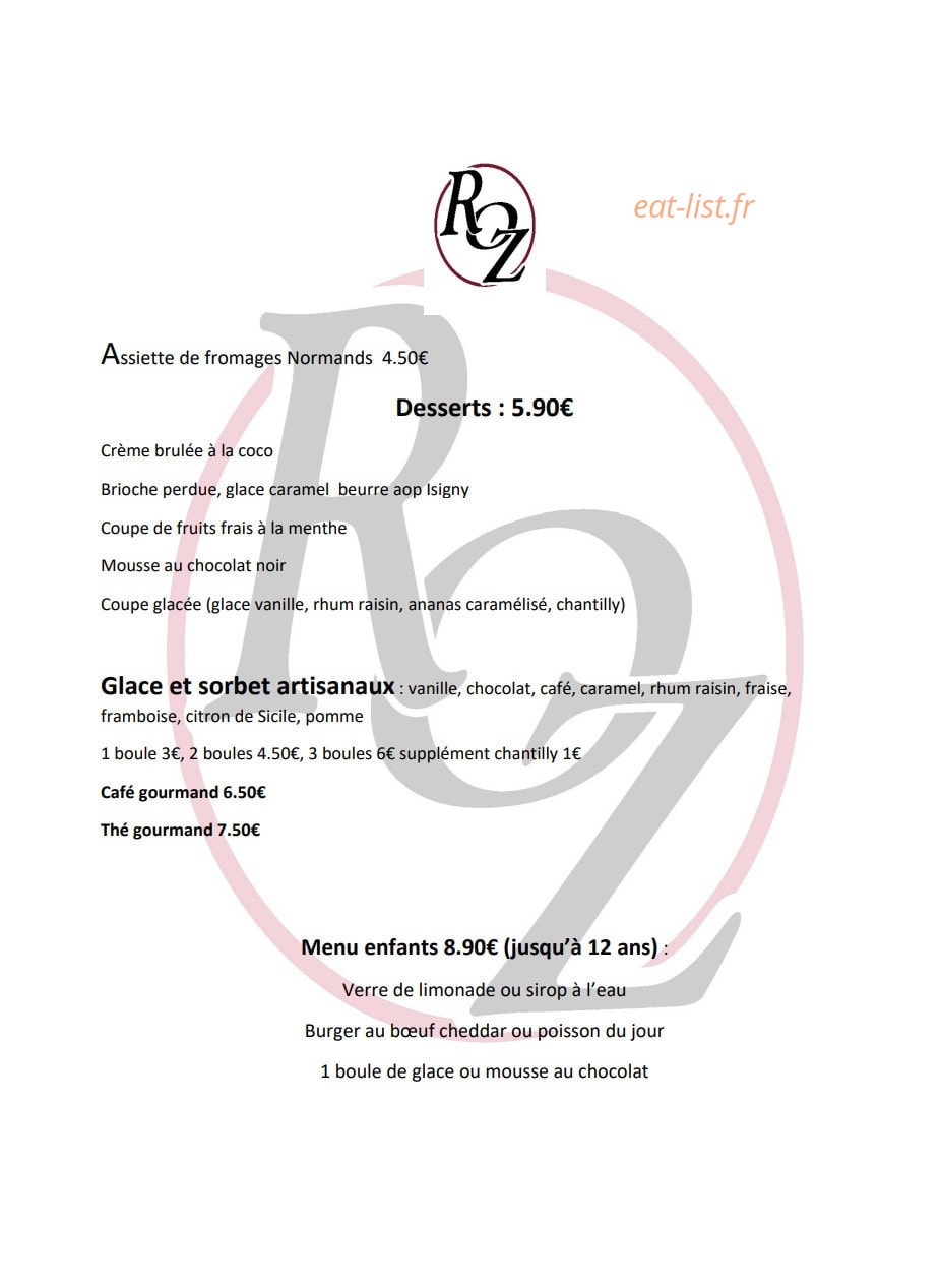 Rest'O Zénith — carte page 3