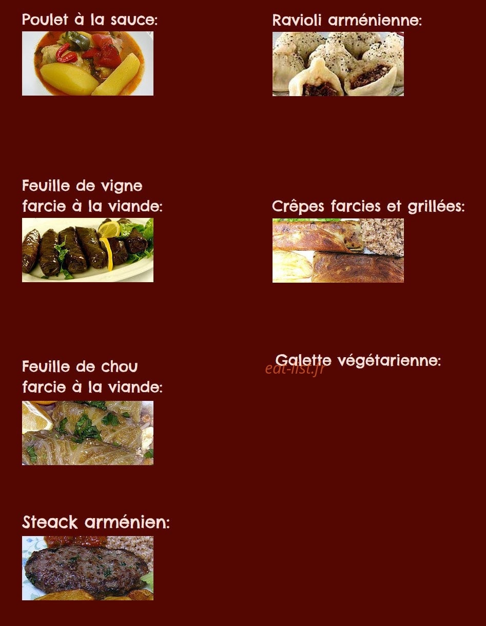 Restaurant Anouche — carte page 3