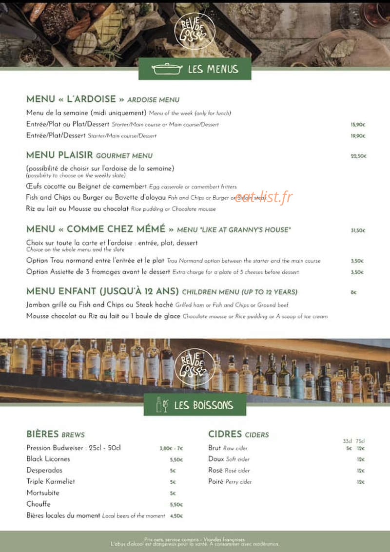 Rêve de Gosses — carte page 2