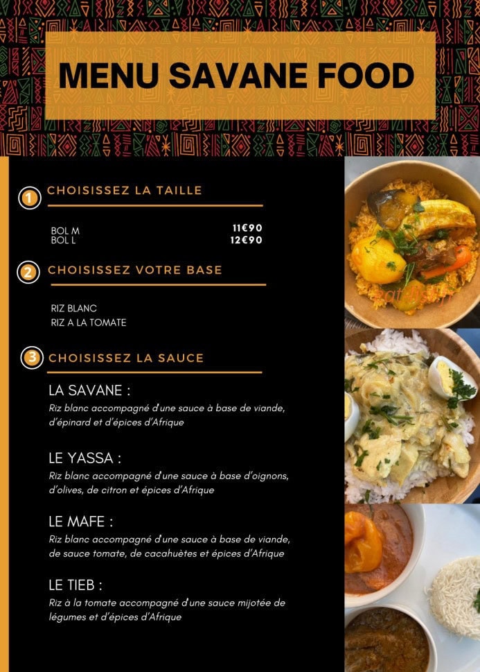 Savane food — carte page 2
