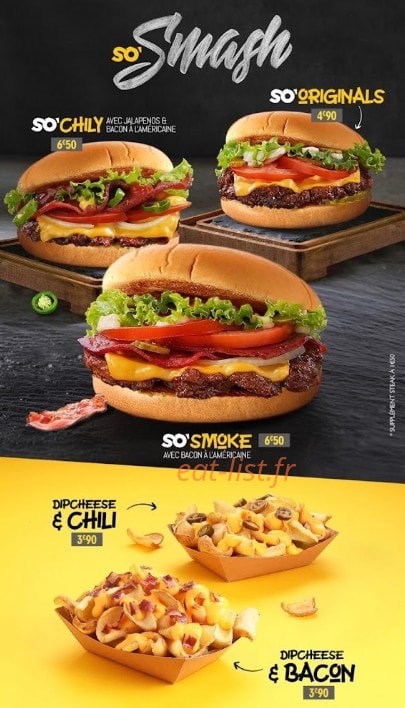 So'food — carte page 1