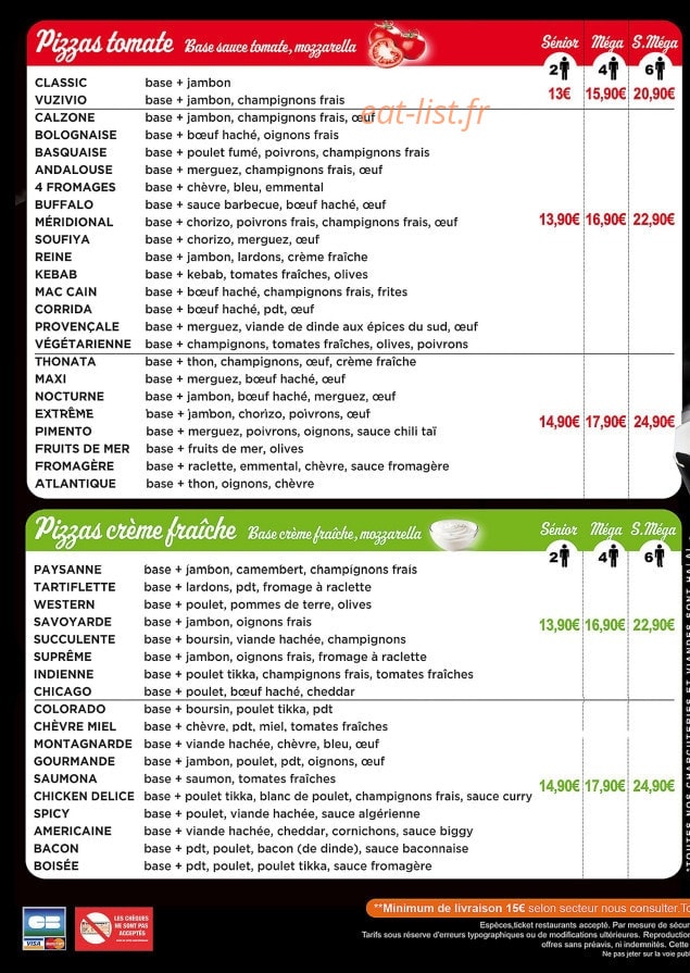Tacos à pizza — carte page 1