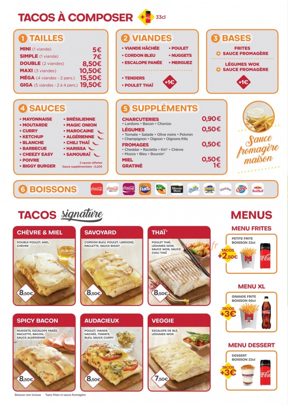 Tacos Avenue — carte page 3