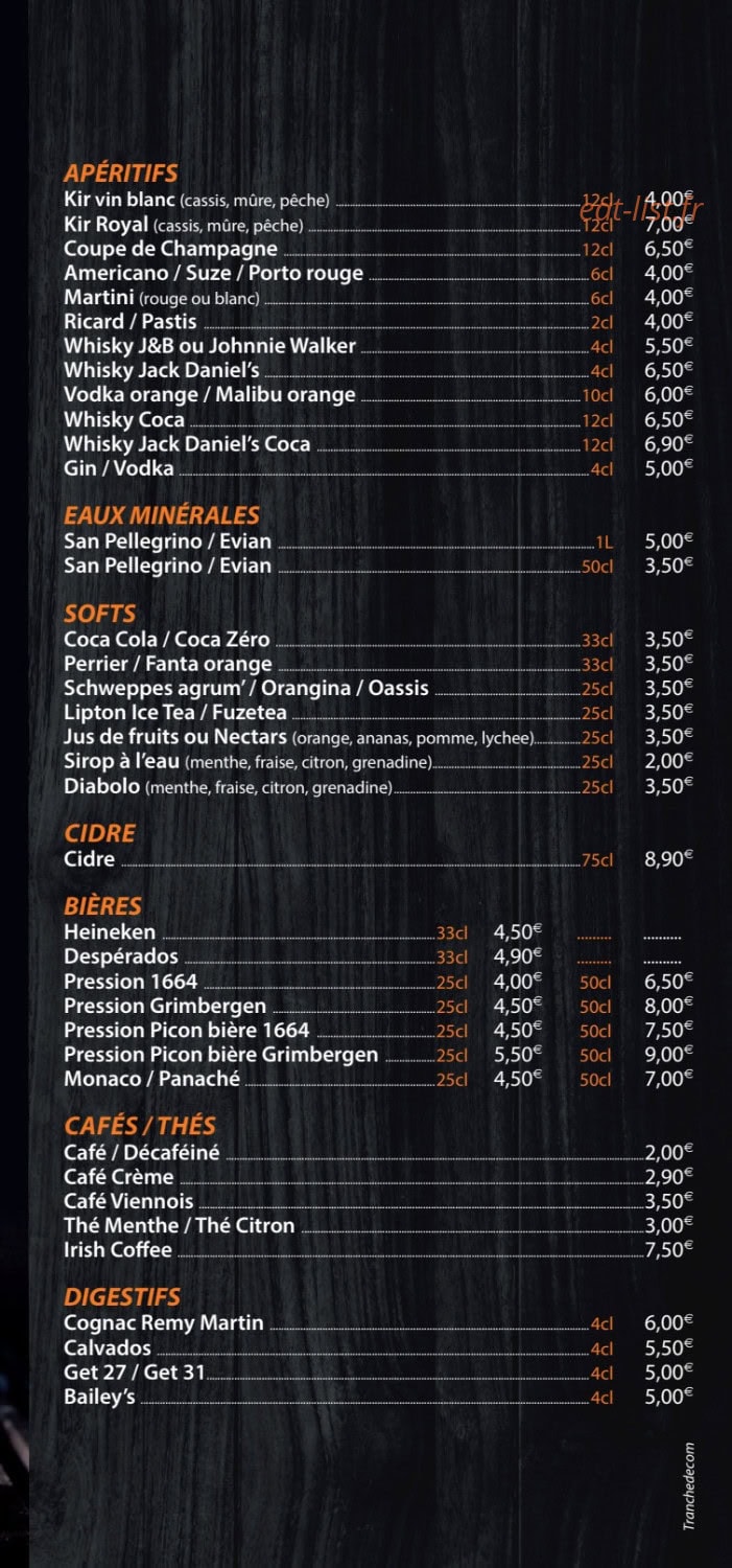 Buffet de Lisieux — carte page 3