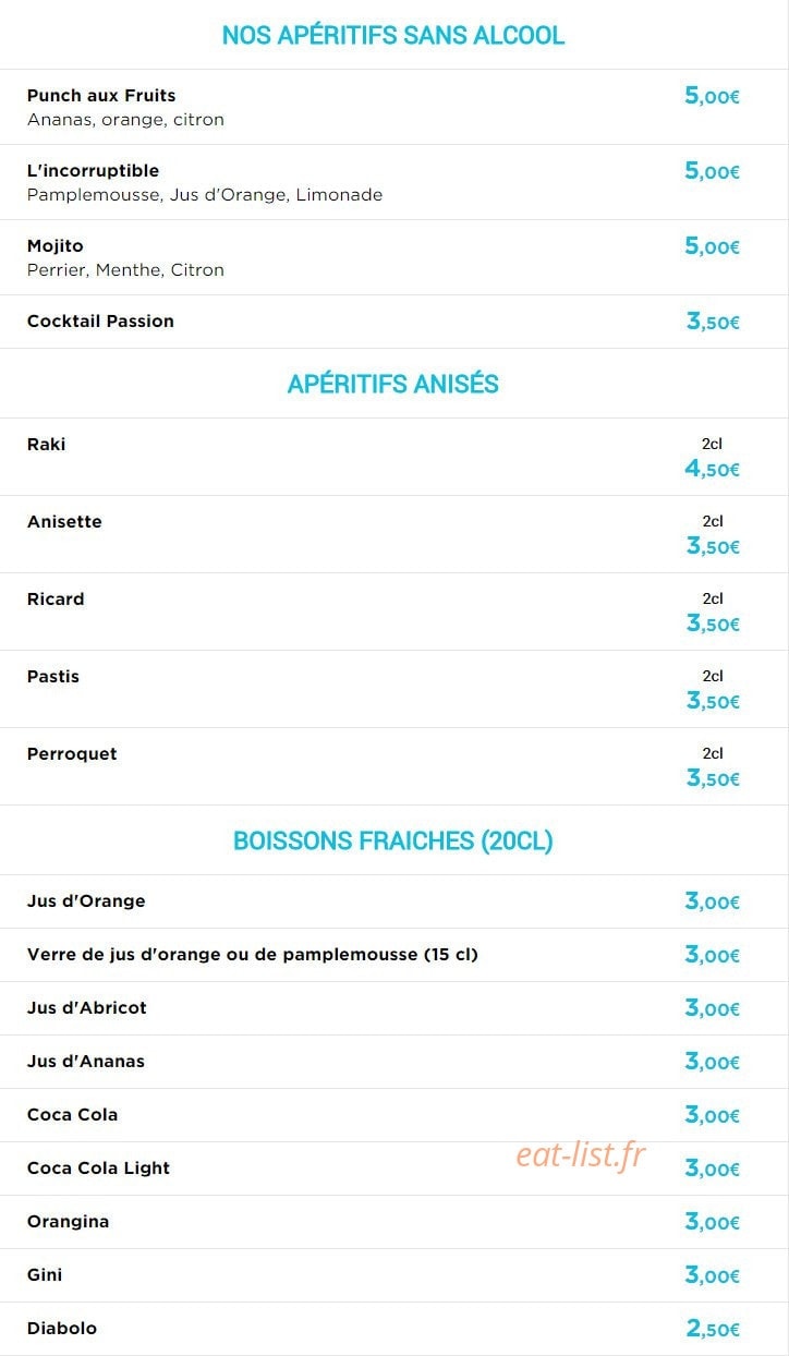 La Couscousserie — carte page 5