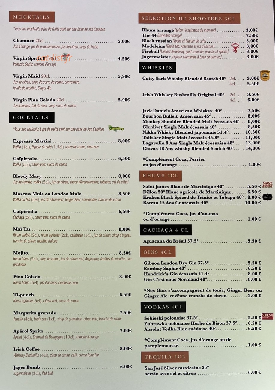 La Maison — carte page 7