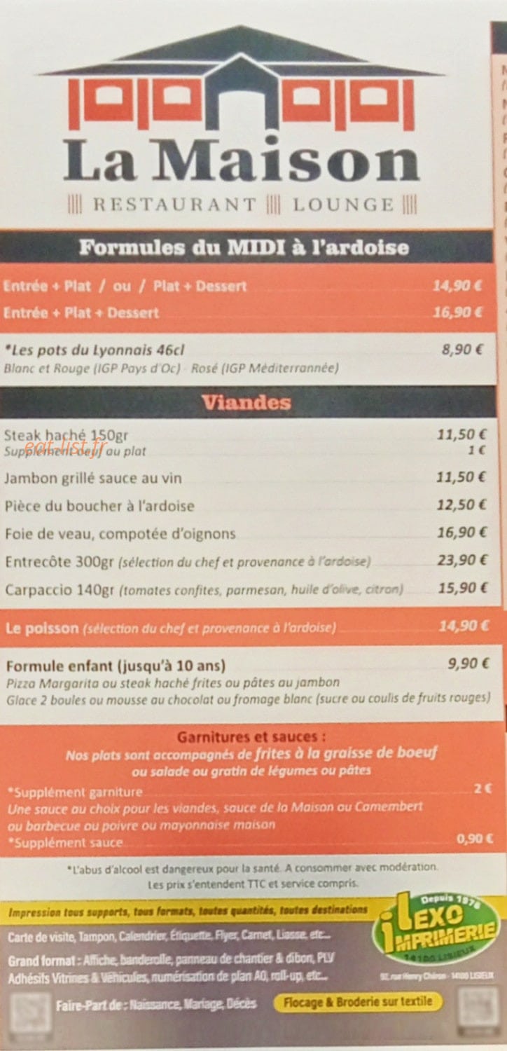 La Maison — carte page 2