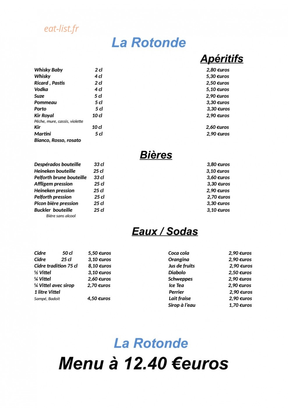 La Rotonde — carte page 1