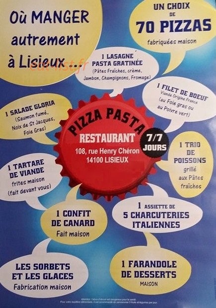 Pizza Pasta — carte page 2
