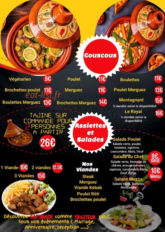 Saf Snack — carte page 2