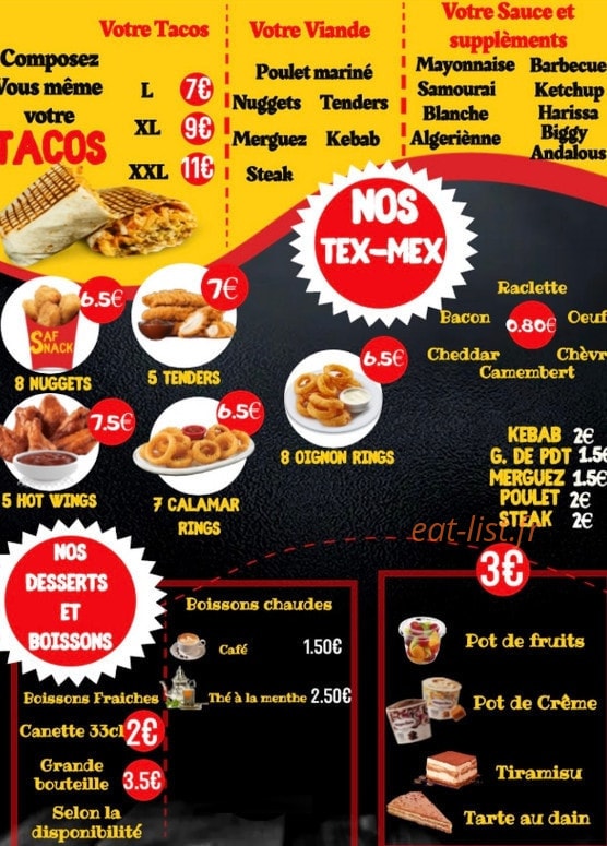 Saf Snack — carte page 4