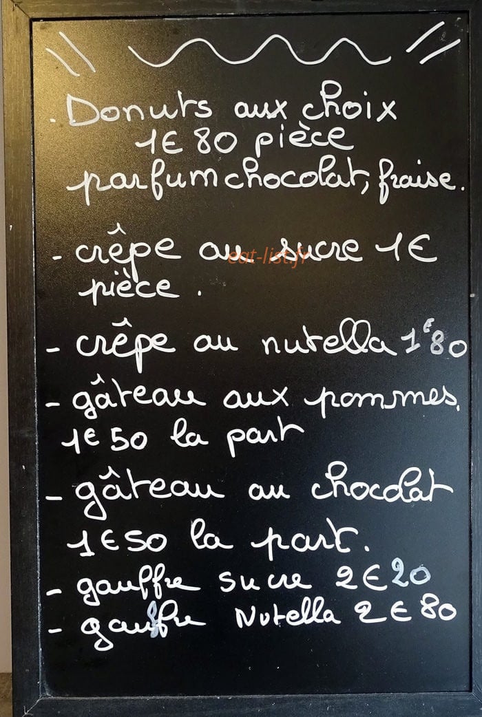 Sandwich Gourmand — carte page 1