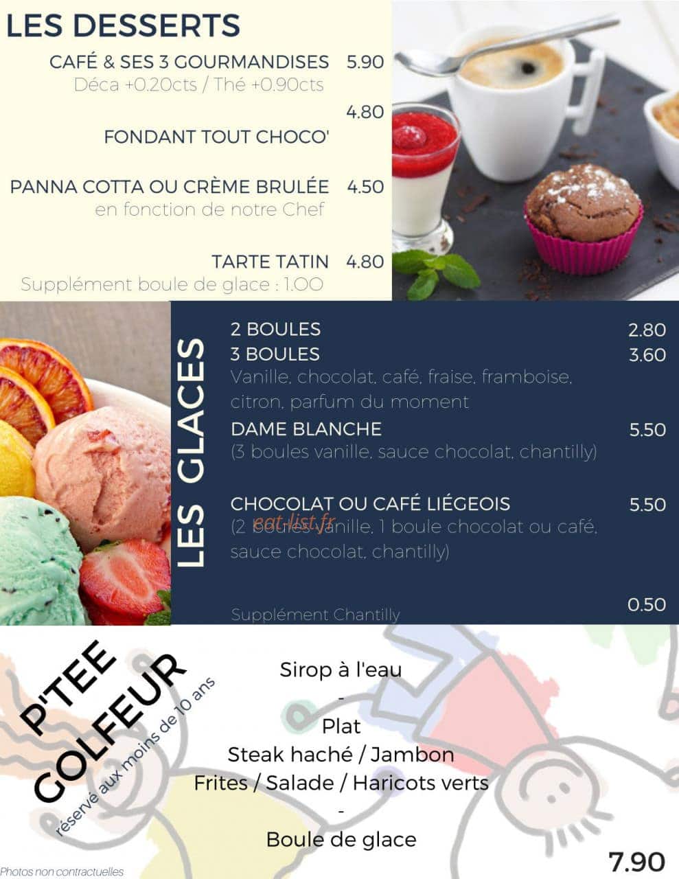 Le P'Tee Brunch — carte page 3