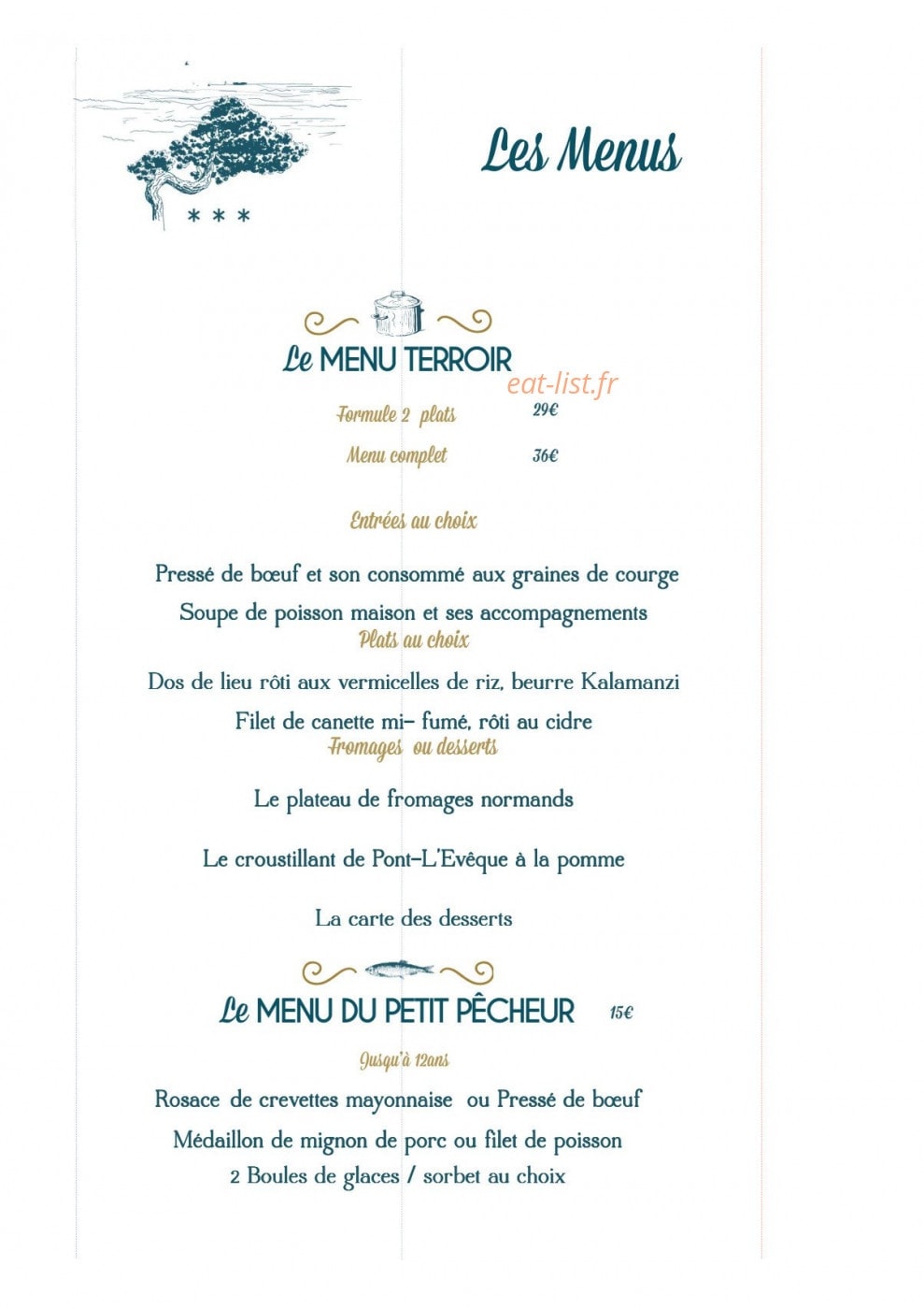 Le Bellevue — carte page 7