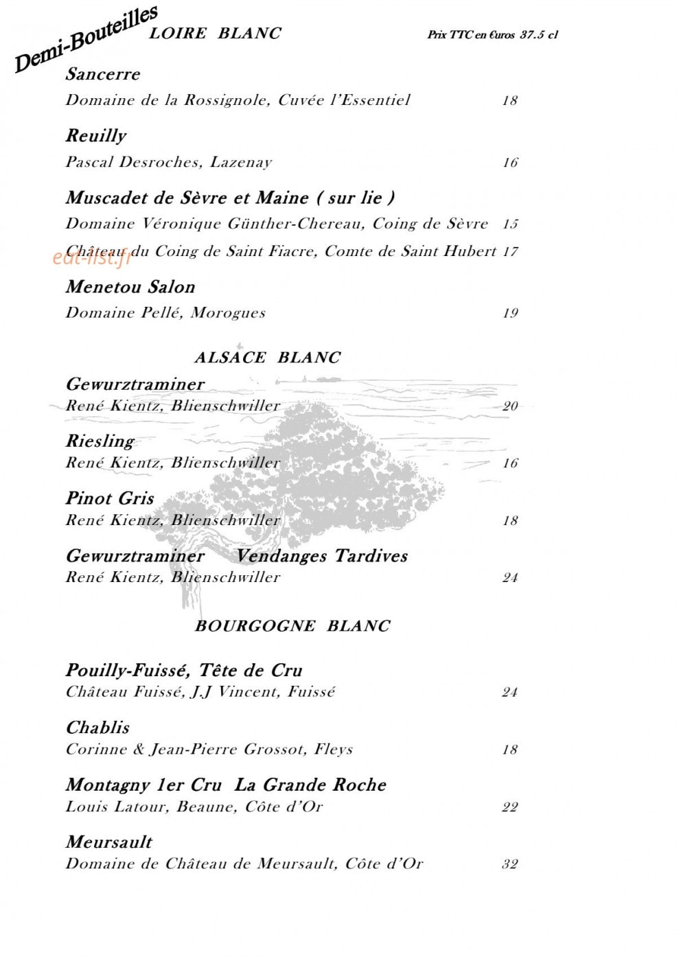 Le Bellevue — carte page 16